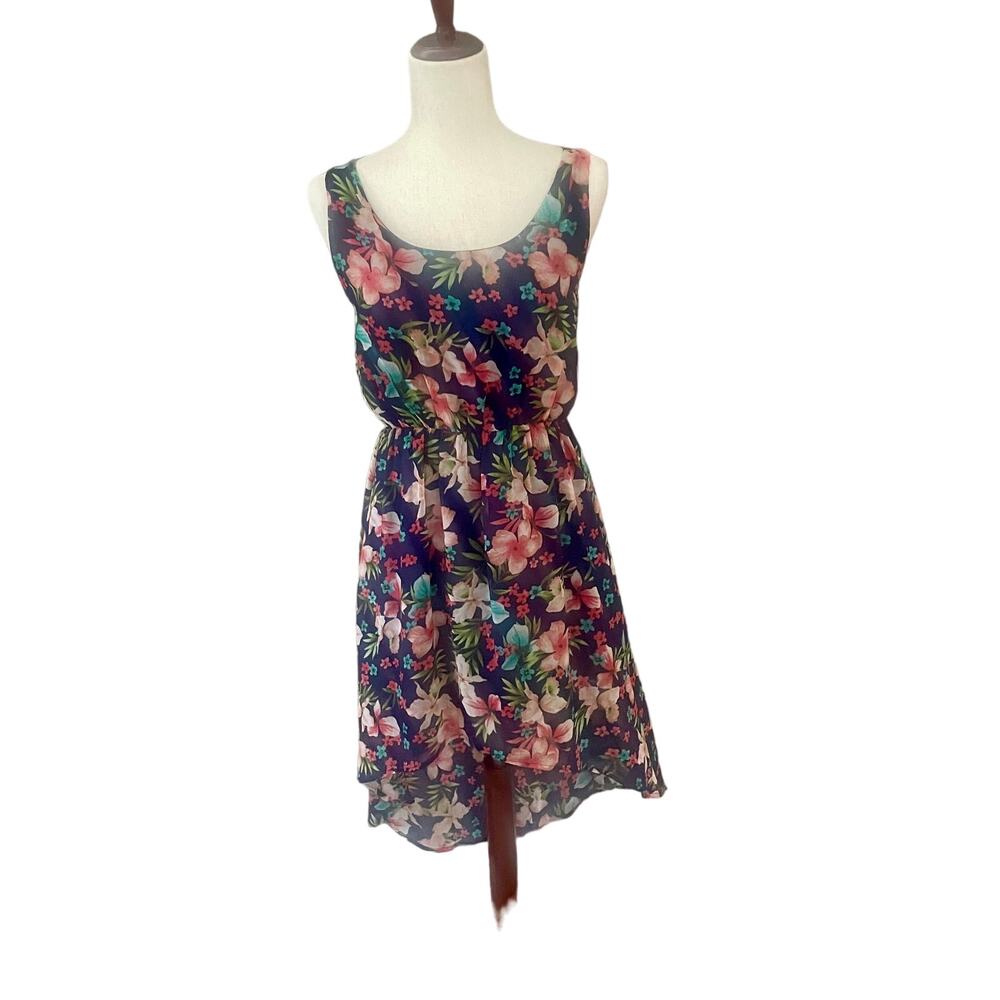 Forever21 High/Low Floral Sleeveless Dress Sz S